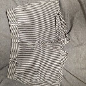 J. Crew Black and White Striped Shorts